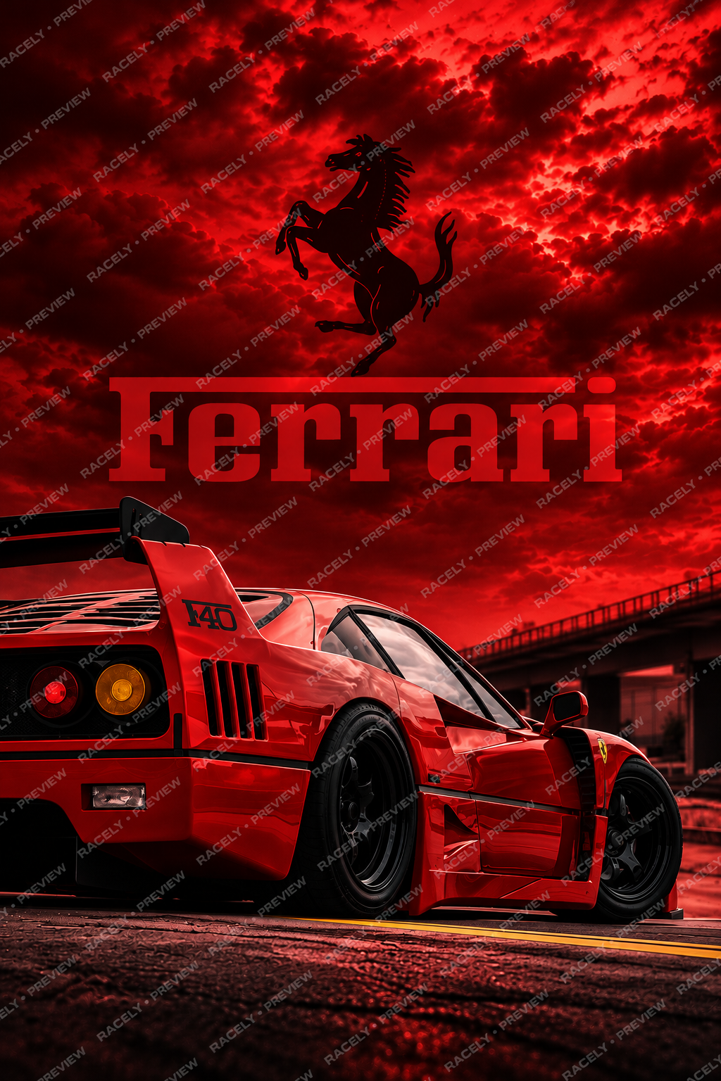 Trinity of Supercars | A3 Triplet Card Posters