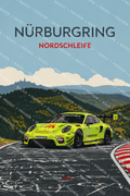 Nürburgring Nordschleife | A3 Manthey Racing Card Poster
