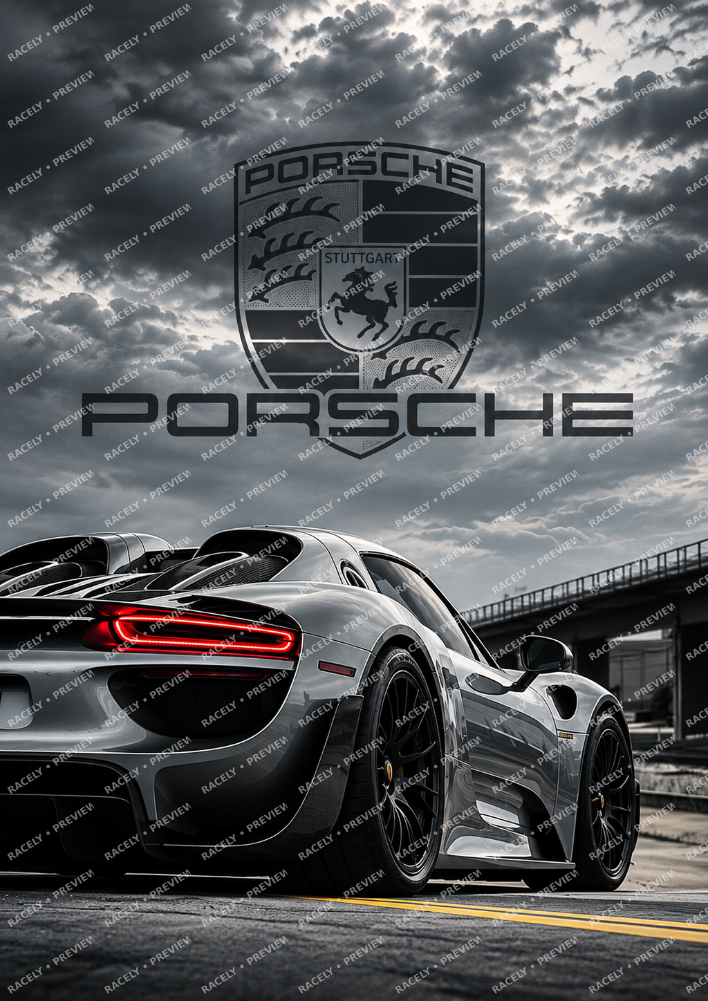 Trinity of Supercars | A3 Triplet Card Posters