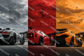 Trinity of Supercars | A3 Triplet Card Posters